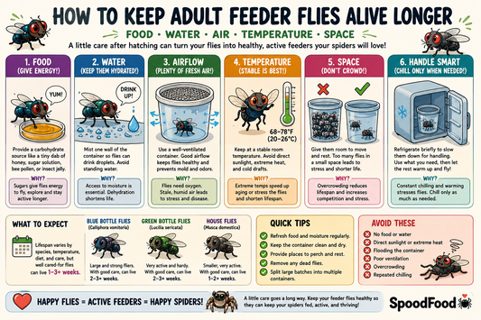 How to Keep Adult Feeder Flies Alive Longer | SpoodFood