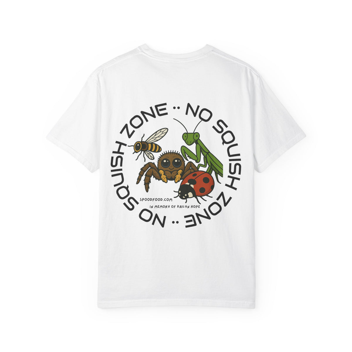 No Squish Zone T-shirt - Front logo, Back Design