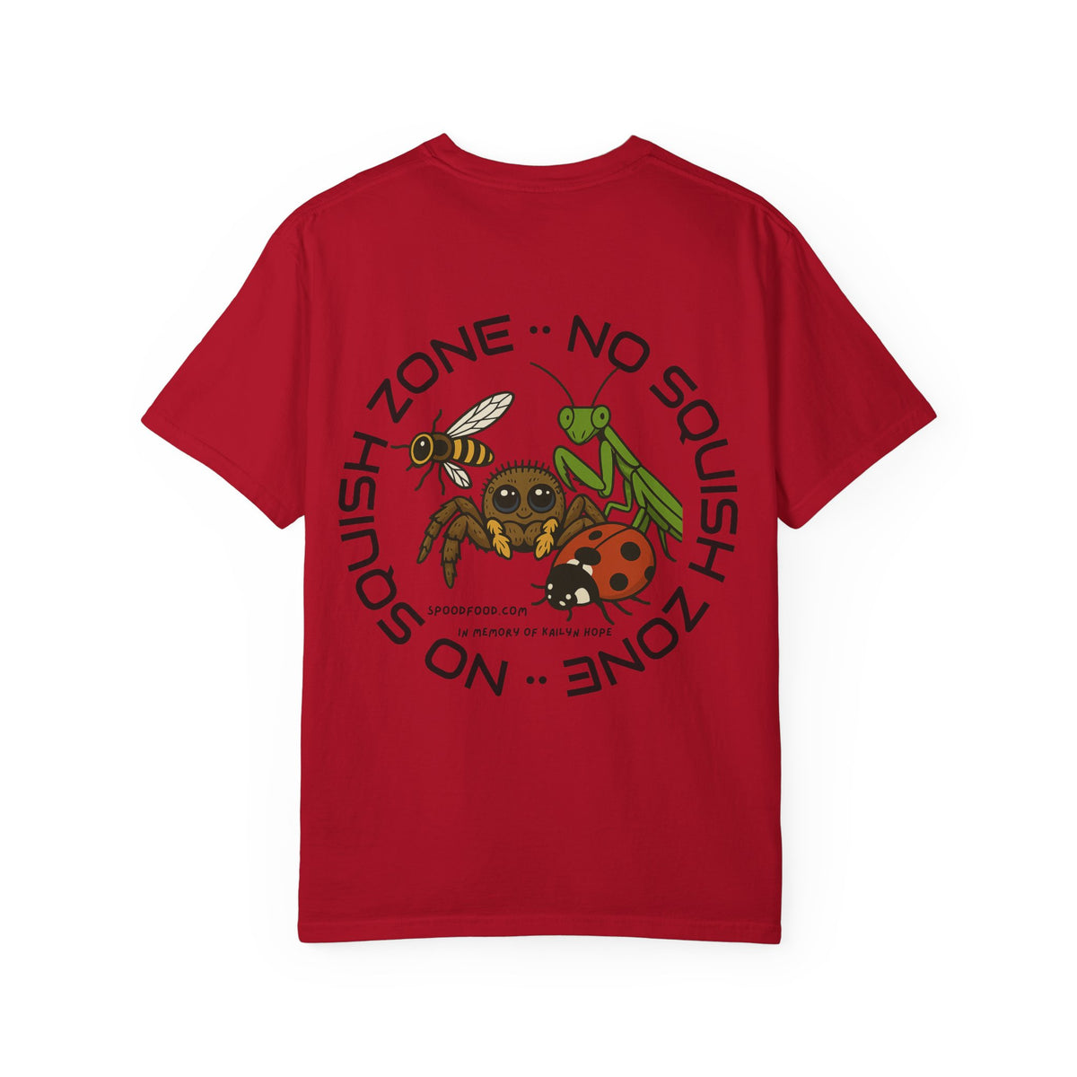 No Squish Zone T-shirt - Front logo, Back Design