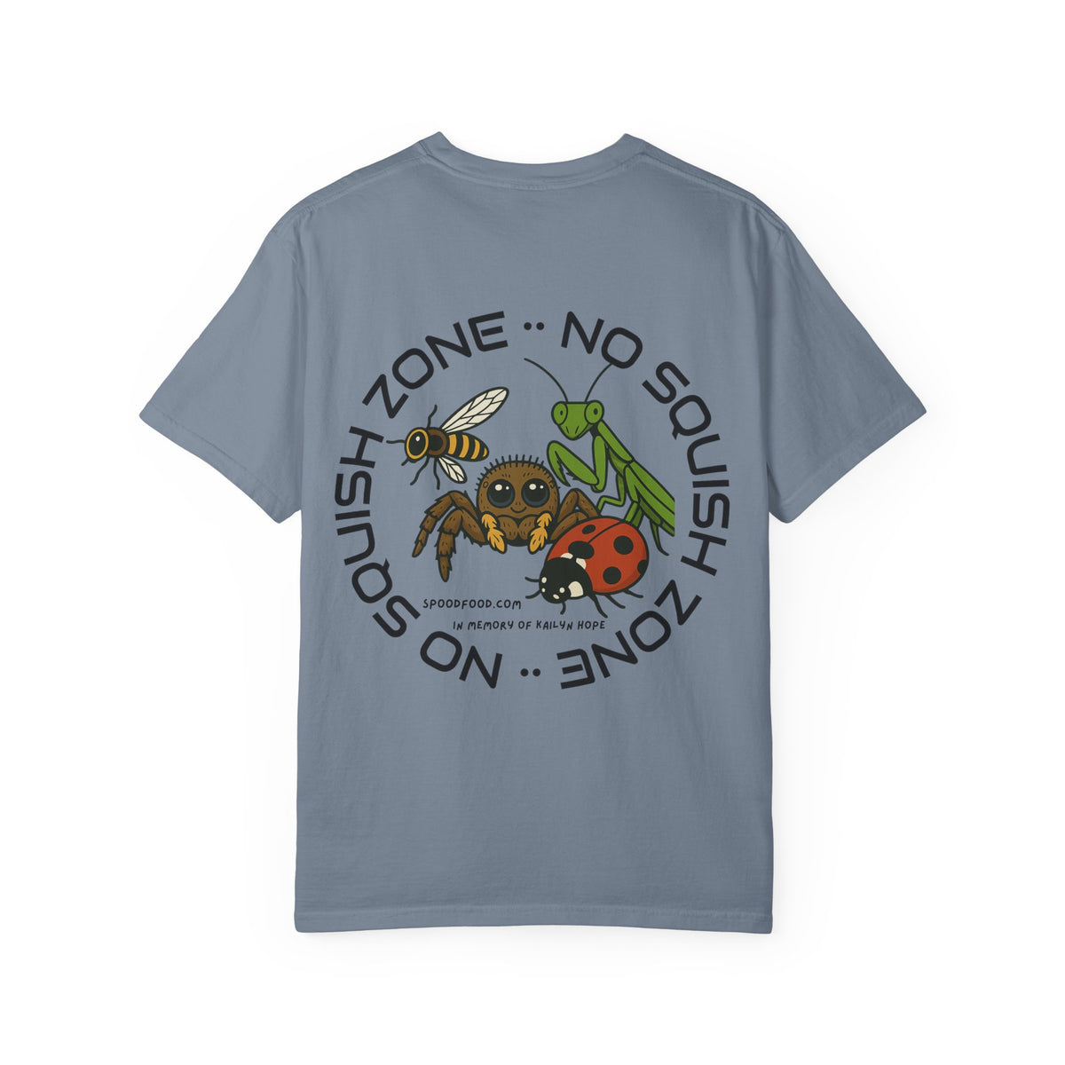 No Squish Zone T-shirt - Front logo, Back Design