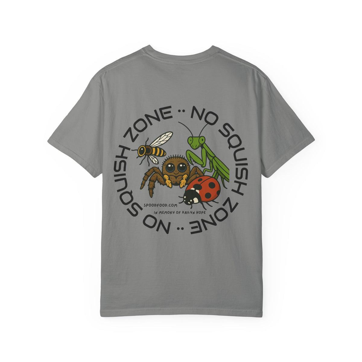 No Squish Zone T-shirt - Front logo, Back Design