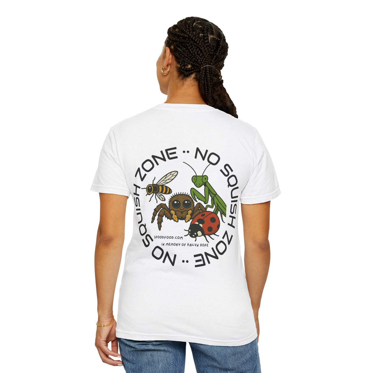 No Squish Zone T-shirt - Front logo, Back Design